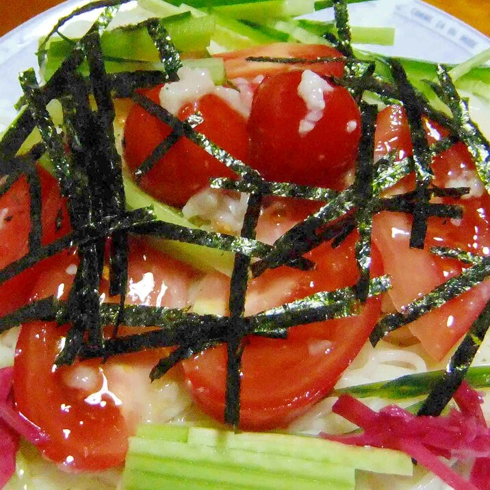塩麴トマトの素麺